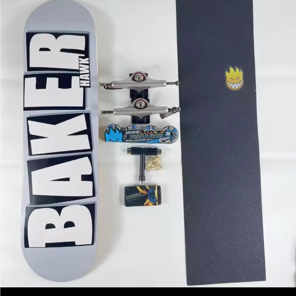 Bakers Skateboard Deck Set - Black and White
